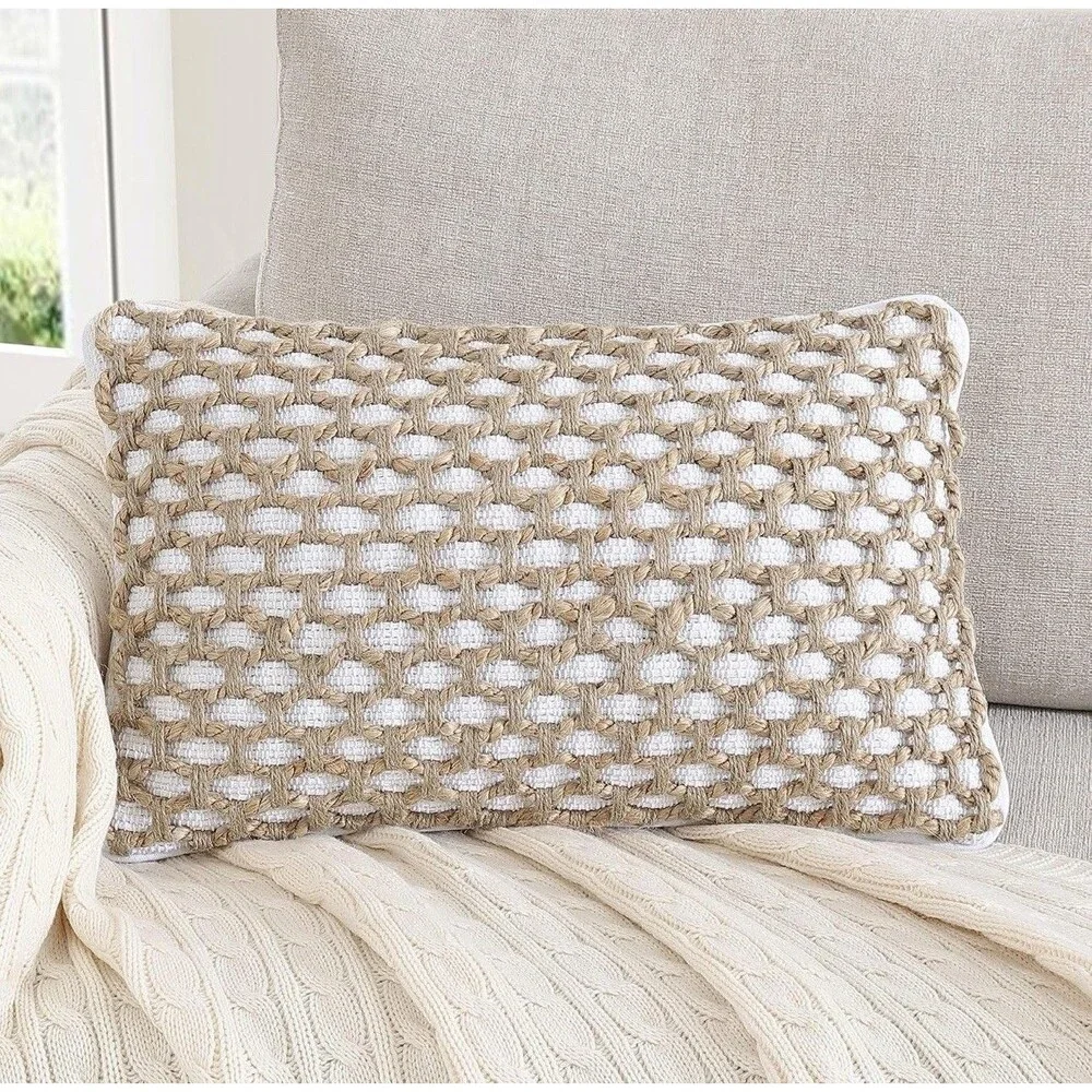 Jada Premium Woven Design, Decorative Throw Pillow COVER Only 12